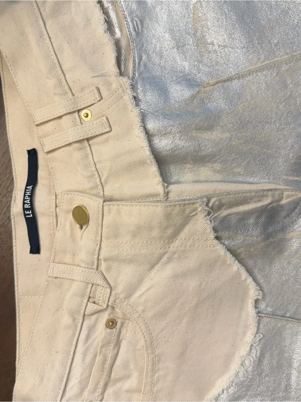 Jacquemus Silver Metallic Women's Jeans - Picture 4 of 4